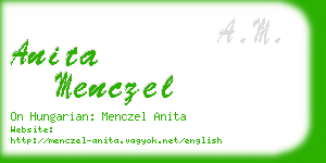 anita menczel business card